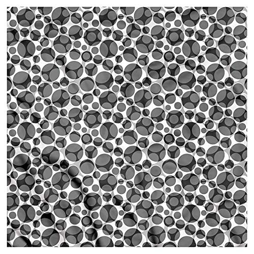 Hshbgiu Grey and White Bandana, Circles Overlapping, Unisex Head and Neck Tie