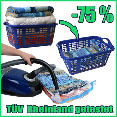 4 Stk. Set 120×80 cm stapelbare Vakuum Beutel XXL Aufbewahrungsbeutel in TÜV geprüfter Qualität - 5