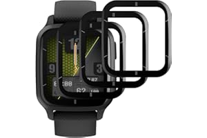 Beukei Protector de Pantalla Compatible con Garmin Venu sq 2/ sq 2 Music, 3 Piezas Cristal Templado,[Dureza 9H][Antihuellas][Antiarañazos][Sin Burbujas] Glass