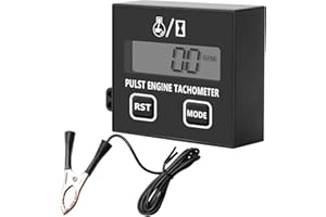 BORDEAG Digitaler Drehzahlmesser Motorsäge und Kettensäge, Induktiver Drehzahlmesser für kleine Motoren, Wasserdicht mit Betriebsstundenzähler