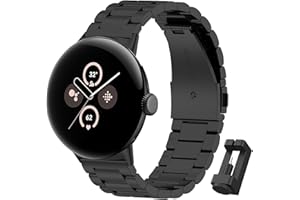 CHULN Bransoletka kompatybilna z Google Pixel Watch / Google Pixel Watch 2, regulowana, metalowa bransoletka ze stali nierdzewnej do zegarka Google Pixel Watch.