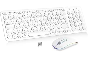 PINKCAT Tastatur Maus Set kabellos, Wiederaufladbare Dualmodus (Bluetooth 5.1+2.4G) Kabellose Bluetooth Tastatur mit Maus, Extrem-Dünne Multi-Funktionale Tastatur für Mac, iPad, Apple, Andoid, Windows