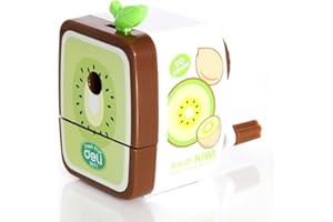 BXT Taille-Crayon à Manivelle Manuel Mode Taille-Crayon Manuel d'apprentissage Fournitures pour Enfant Cadeau Forme Fruit pour Fille Garçon Taille-Crayon Magnifique et Charmant Couleur- Kiwi Blanc