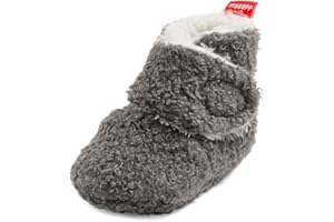 MK MATT KEELY Matt Keely Baby Boys Girls Anti-Slip Soft Sole Slipper Booties Infant Crib Shoes Crawler Warm Winter Boots with Fleece Lining