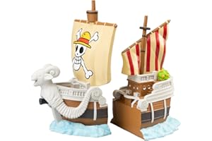 Grupo Erik Buchstütze One Piece Schiff Figur Buchständer Buchstütze Kinder und Erwachsene 15 x 20 x 10,8 cm y 11,5 x 18 x 10,5 cm Offizieller Manga Anime Onepiece Merch Geschenke