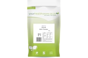 yourhealthstore 100% Pure Whole Milk Powder 300g, Made in Britain with British Milk, No Additives & Soy Lecithin, No Bovaer, Vegetarian, (Recyclable Pouch)