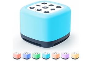 OQIMAX Machine à Bruit Blanc, 40 sons Apaisants, 7 Veilleuse, Minuterie et Fonction de Mémoire, USB, Sommeil, Machine à Bruit de Dormir, pour Bébé Adulte Enfant, Maison, Voyage, Noir