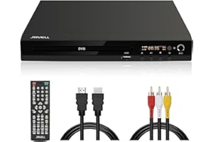 JOVELL Lecteur DVD HD avec Péritel, Lecteur DVD Multi-Régions Gratuits pour TV, Lecteur DVDs CD pour Système Stéréo Domestique avec Entrée USB, Sortie HDMI, Sortie RCA, Prise Micro, PAL NTSC Intégré
