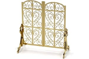 Melody Jane Dolls House Miniature Fireplace Accessory Ornate Victorian Fire Screen Guard