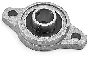 Othmro Roulement à Coussin à Bride, KFL001, Diamètre d'alésage de 12 mm, en Acier et Serrure à Vis en Fonte, Auto-Alignant, pour le Montage sur des Surfaces Verticales à l'axe de l'arbre