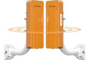 AdaLov Gigabit WLAN Bridge Outdoor: Dualband 5,8 GHz und 2,4 GHz, Punkt-zu-Punkt-WLAN-Bridge CPE469 mit Halterungen, 16-dBi-Antenne, 3 km Reichweite, zur Netzwerkerweiterung Starlink/Shop/Garage