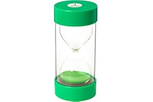 TEMPLE LODGE Jumbo Sand Timer for Kids - Colourful and Attractive - Easy-to-Operate Visual Learning Tool (1 Min - Green)