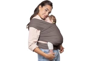Boba Wrap - Fular Elástico Portabebé | Pañuelo Porteo Ergonómico, Bandolera Ajustable, Ideal Para Recién Nacidos, Color Gray