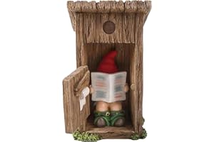 lencyotool Gartenzwerg mit pinkelndem Zwerg aus Kunstharz, freche weiße Bart GNOME Statue Toiletten Zwerg Ornament Garten Ornamente, für drinnen und draußen, Gartendekoration