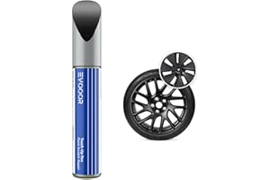 EVOOOR Tesla Photon Grey felgi Touch Up farba do modeli Y 20 cali 2025 i modelu 3 18 cali 2024 - DIY Curb Rash Repair z dopasowanym kolorem Touch Up (Photon Grey)