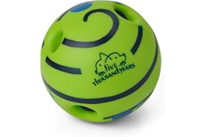Yifugad Interactive Giggle Ball for Dog Squeaky Toy Keep Your Dog Happy All Day, Ball Toys for Large, Medium and Small Pet Cat Relieve Anxiety and Boredom (Green, 5.51 Inch)