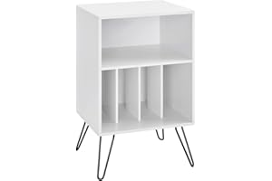 NOVOGRATZ Ameriwood Concord Turntable Stand, Wood Look White