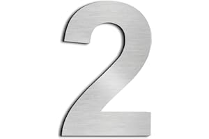 nanlyiau 3in Numero maison Numéros de maison numero maisonchiffres de boite aux lettres numero maison design en acier inoxydable 304 massif Hauteur 3in/75mm(2)