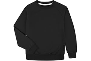 BIG ELEPHANT Kinder Pullover Jungen – 100% Baumwolle Sweatshirt Jungen, Weiches Doppellagiges Langarmshirt für Schule & Alltag, Ohne Logo