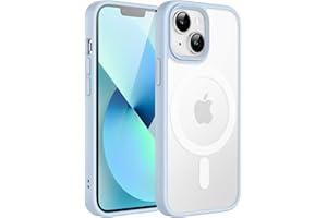 ‎JETECH JETech Magnetyczna Etui dla iPhone 13 mini 5,4 Cala Kompatybilny z MagSafe, Półprzezroczysta Matowe Tylna Szczupły Odporny na Wstrząsy Case (Niebieskie Niebo)