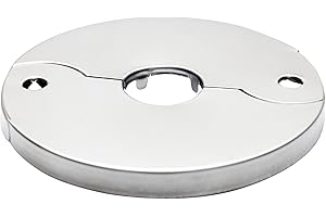 PLUMBING4HOME 25mm Diviso Due-Pezzi Collare Acciaio Cromato Valvola Copertura Rubinetto