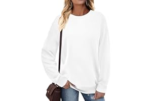 Cuptacc Sudaderas Mujer Jersey Escote Redondo Tops Manga Larga Mujer Sweatshirt De Canalé Camiseta Contraste De Colores