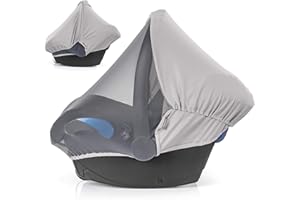 Zamboo 3in1 Zanzariera per Ovetto Universale, Copertura Parasole Seggiolino Auto per Bambini, Tenda Oscurante per Ovetto - (Grigio)