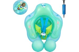 Myir JUN Salvagente Bambini, Anello di Nuoto per Bambino Salvagente con Mutandina per Piscina Galleggiante Gonfiabile Neonato Neonati Regolabile Doppio Airbag