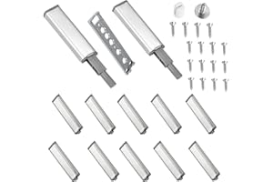 SITARCMIN 10 Stück Push to Open Drucktüröffner, Schranktür Dämpfer Schrank Ferderschnäpper, Türdämpfer Softclose für Schrank Schubladen (mit 40 Schrauben)