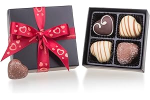 CHOCOLISSIMO Boite de chocolats en forme de coeur | Assortiment | 4 Praliné | Cadeau | Offrir | Premium | Boite | Femme | Homme | Saint Valentin | Pâques | Noel | Anniversaire
