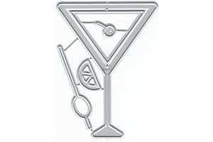 DzIxY Fustelle triangolari in metallo a forma di tazza per la creazione di biglietti, goffratura di carta, fustelle per album di ritagli, stencil per tasche di archiviazione