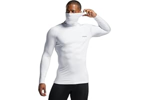 TSLA Men's Thermal Long Sleeve Compression Shirts, Mock/Turtleneck Winter Sports Running Base Layer Top