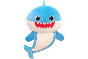 VALMAN Peluche Tiburon, Almohada Felpa tiburón, Muñeco de Peluche Fluffy Cute, Tiburón Lindo Animal de Peluche, Muñeca Tiburón, Muñeco Super Suave Tiburón para Niños Niñas Cumpleaños (Azul)