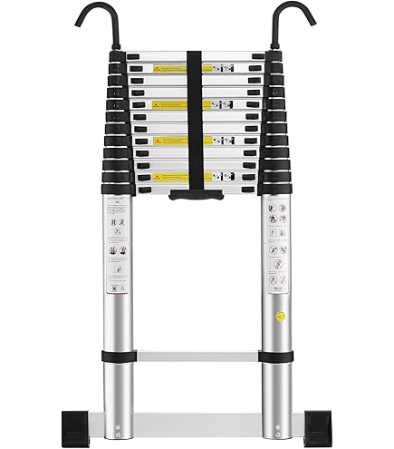 Herrselsam Telescopic Ladder, Folding Ladder, Aluminium, Extendable