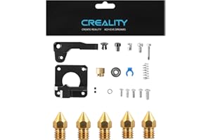 KOYOFEI Creality Metall Extruder Kit, 3D Druckerteile Bowden Extruder mit 5 STÜCK 0,4 mm Messingdüsen Kit für FDM 3D Drucker Ender 3/Pro/V2, CR-10-Serie