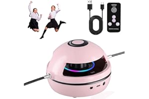 Hu7ken Music Jump Rope Machine, 10-Speed Gear Shift and Lcd Display Ropeless Skipping Rope, Skipping Rope with Counter Kids Gym Equipment, Suitable for Children, Adults, Gym Parties and Families