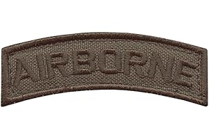 LEGEEON Airborne Shoulder Tab Ranger Green US Army Tactical Moral Hook Patch