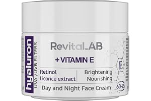 RevitaLAB Hyaluron Anti-Aging dag- och nattkräm, berikad med vitamin A (retinol), vitamin E, lakritsrot-extrakt, hyaluronsyra