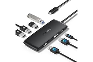Station d'accueil USB C, Lemorele Hub Double HDMI avec 2 Adaptateurs HDMI 4K@60Hz, 4 Ports USB 3.0/2.0, PD 100 W pour Ordinateur Portable