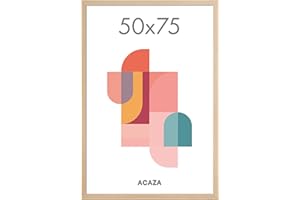 ACAZA Cadre Photo 50x75cm pour Photos, Affiches et Posters, Bois MDF, Couleur Chêne clair