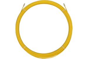 Anguila | Guía Pasacables Semiindustriales | Terminales Intercambiables | Fibra de Vidrio + Propileno | Color Amarillo | Diámetro 6mm | 20 metros