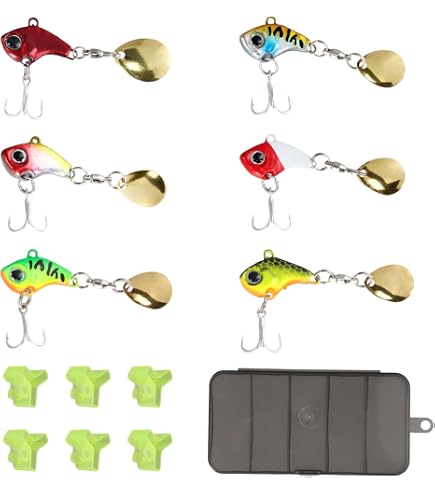 Set 6 Leurres Spinnerbait – 7g Et 10g, Couleurs Variées, Pour Truite, Bar, Brochet, Eau Douce/salée