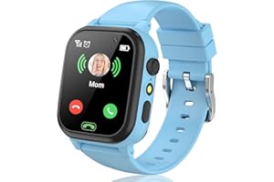 GLKYSOE GPS Montre Enfant GPS Montre Intelligente pour Enfants, 1.48” GPS Montre connectée Enfant avec LBS SOS Appel Caméra Réveil, Montre Telephone pour Enfant pour Garçon Fille 3-12 Ans