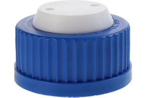 ALWSCI Blue GL45 Safety Cap withTwo Holes for 1/16 Inch OD tubing, 1pc/pk.