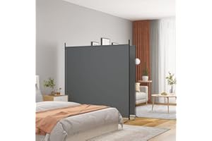 HOMIUSE Paravent - Divisorio per ambienti esterni, 348 x 180 cm, divisorio per balcone, privacy, divisorio per interni, paravan, camera da letto, paravento, per esterni, giardino, accessori per