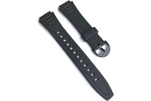 DILOY Correa de reloj Compatible con Casio W-800H Goma Resina 18mm Ref 738EA2-10268612