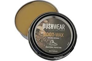 BushWear Superior Boot Wax – 50ml Leather Waterproofing Polish Conditions, Protects & Restores Leather Boots, Shoes Natural Wax