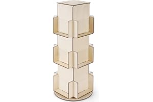 Whchiy Rotating Display Stand Greeting Card Display Stand Wooden Display Stands for Craft Fairs Card Stand Rack (Wood)