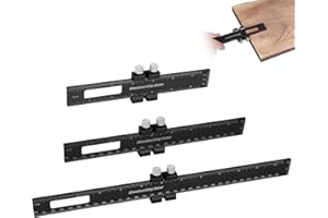 Woodworking Ruler Set,maxant Woodworking Tools Ruler 6/8/12inch Aluminum Alloy Scribing Rulerwith Inch and Metric Pocket Ruler Carpentry Tools Ruler T-Type Scribing Ruler for Woodworking (Black)