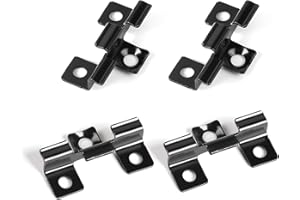 SUPAWAY 100 Stück WPC Fliesen Clips Klammer 6,5 mm Dielen Befestigungsclips Edelstahl-Verbund-Clips für Montage von Terrassendielen WPC Terrassendielen Clips, Klemmbereich 6,5 mm, Schwarz